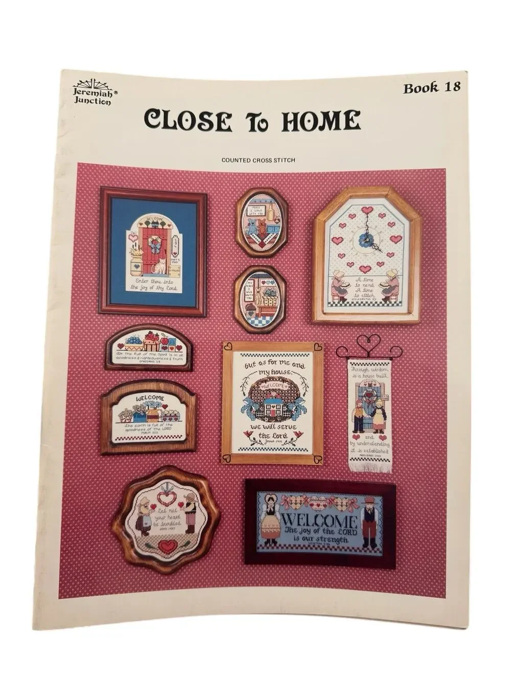 Vintage Close To Home Bible Quotes Cross Stitch Design Booklet #18 17 Designs